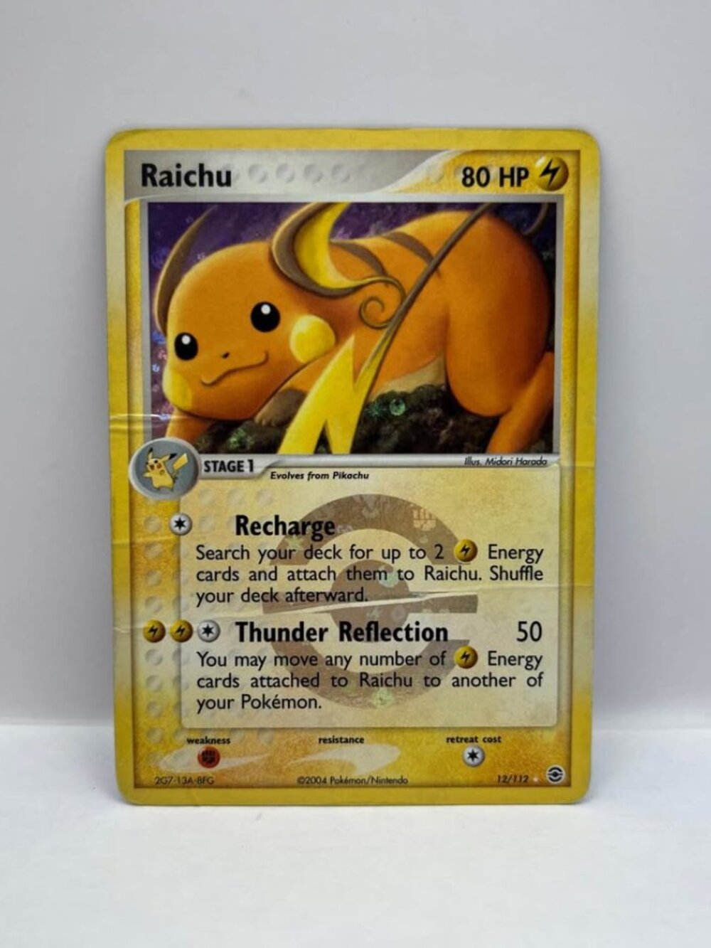2004 Raichu 12/112 Reverse Holo EX FireRed LeafGreen
